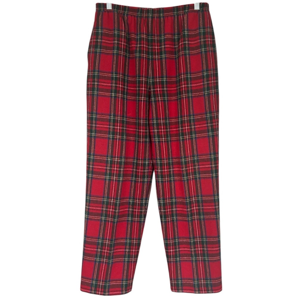 Vintage Plaid Pants Tartan Checkered Buffalo Glen Red Green Blue Black Size 10 P - Picture 14 of 15